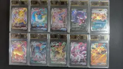 10x OCD 10 Graded Pokemon Chinese Eeveelutions VMAX Gengar Charizard ex Lot LN05 - Image 1