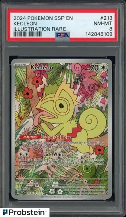 2024 Pokemon SSP EN Illustration Rare #213 Kecleon PSA 8 NM-MT - Image 1