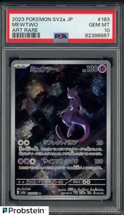 2023 Pokemon SV2a Japanese Art Rare #183 Mewtwo PSA 10 GEM MINT - Image 1