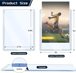 15 Pack Top Loads for Cards 3"x4" Hard Plastic Card Sleeves Baseball Clear - Image 2