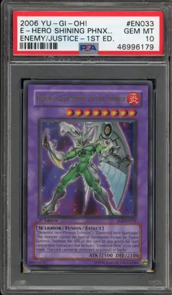 Yu-Gi-Oh! Elemental Hero Shining Phoenix Enforcer Enemy 1st Ed EOJ-EN033 PSA 10 - Image 1