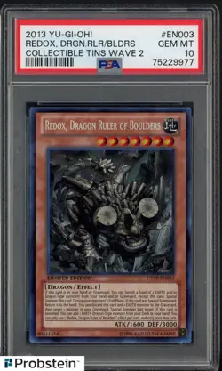 2013 Yu-Gi-Oh! Collectible Tins Wave 2 Redox Dragon Ruler of Boulders PSA 10 - Image 1