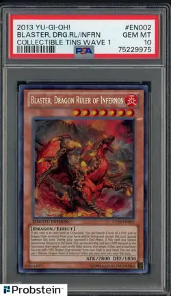 2013 Yu-Gi-Oh! Collectible Tins Wave 1 Blaster Dragon Ruler of Infernos PSA 10 - Image 1
