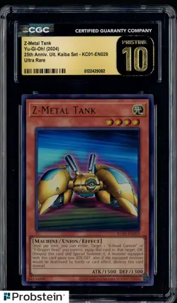 2024 Yu-Gi-Oh! 25th Anniversary Kaiba #KC01-EN029 Z-Metal Tank CGC 10 PRISTINE - Image 1