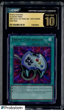 2024 Yu-Gi-Oh! 25th Anv Kaiba #KC01-EN049 Enemy Controller CGC 10 PRISTINE - Image 1