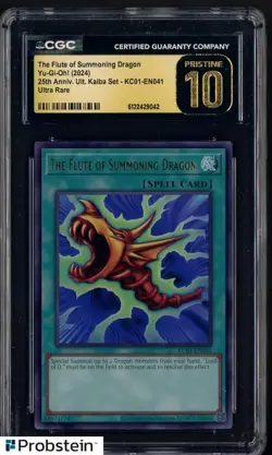 2024 Yu-Gi-Oh! 25th Anv Kaiba #041 The Flute of Summoning Dragon CGC 10 PRISTINE - Image 1