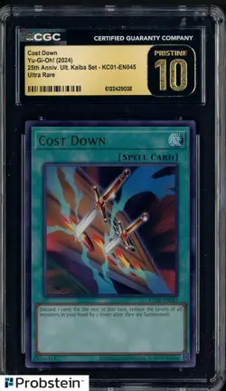 2024 Yu-Gi-Oh! 25th Anniversary Kaiba #KC01-EN045 Cost Down CGC 10 PRISTINE - Image 1