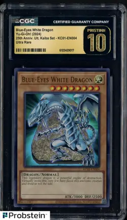 2024 Yu-Gi-Oh! 25th Anv Kaiba #KC01-EN004 Blue-Eyes White Dragon CGC 10 PRISTINE - Image 1