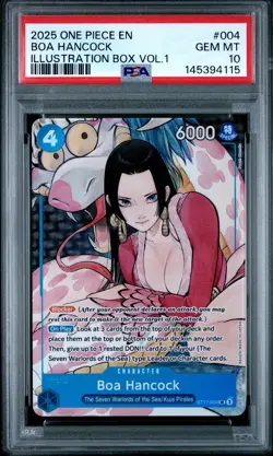 2025 ONE PIECE PROMOS ILLUSTRATION BOX VOL.1 #004 BOA HANCOCK PSA 10 - Image 1