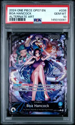 2024 ONE PIECE OP07-500 YEARS IN THE FUTURE ALTERNATE ART BOA HANCOCK PSA 10 - Image 1