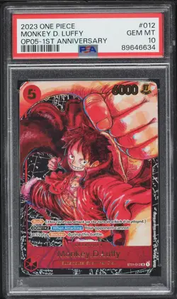 2023 ONE PIECE OP05-AWAKENING OF THE NEW ERA 1ST ANV #012 MONKEY D. LUFFY PSA 10 - Image 1