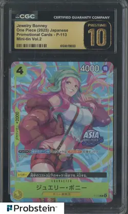 2025 One Piece Japanese Promo Jewelry Bonney Mini Tin Vol.2 CGC 10 PRISTINE - Image 1