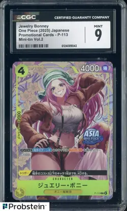 2025 One Piece Japanese Promo P-113 Jewelry Bonney Mini Tin Vol.2 CGC 9 - Image 1
