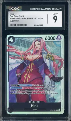 2024 One Piece ST19-004 Hina Starter Deck Black Smoker Super Rare CGC 9 - Image 1