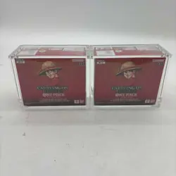 Lot (2) One Piece OP-13 Carrying On His Will Booster Box Sealed EN w/ Acrylic - Image 1
