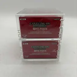 Lot (2) One Piece OP-13 Carrying On His Will Booster Box Sealed EN w/ Acrylic - Image 3