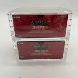 Lot (2) One Piece OP-13 Carrying On His Will Booster Box Sealed EN w/ Acrylic - Image 4