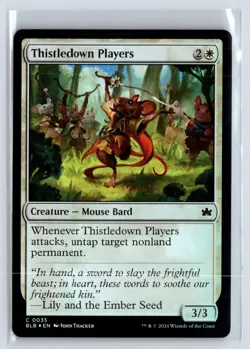 FOIL Thistledown Players Bloomburrow - MTG Magic the Gathering Card - Image 1