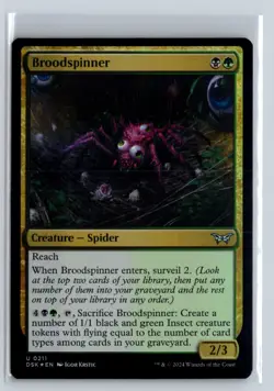 FOIL Broodspinner Duskmourn Uncommon - MTG Magic the Gathering Card - Image 1