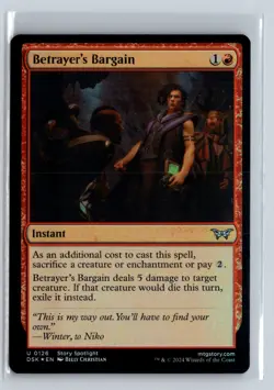 FOIL Betrayer's Bargain Duskmourn Uncommon - MTG Magic the Gathering Card - Image 1