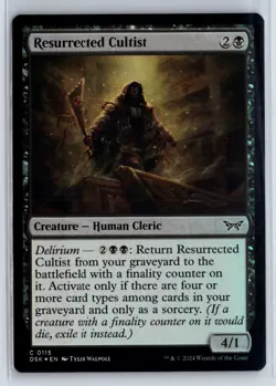 FOIL Resurrected Cultist Duskmourn - MTG Magic the Gathering Card - Image 1