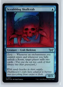 FOIL Scrabbling Skullcrab Duskmourn - MTG Magic the Gathering Card - Image 1