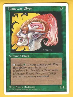 (2X) Llanowar Elves Fourth Edition Common - MTG Magic the Gathering Card - Image 1