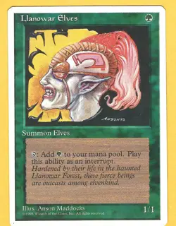 (2X) Llanowar Elves Fourth Edition Common - MTG Magic the Gathering Card - Image 2