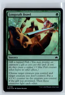 FOIL Longstalk Brawl Bloomburrow Common - MTG Magic the Gathering Card - Image 1
