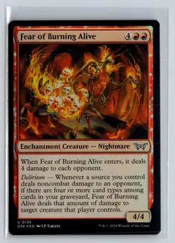 FOIL Fear of Burning Alive Duskmourn - MTG Magic the Gathering Card - Image 1