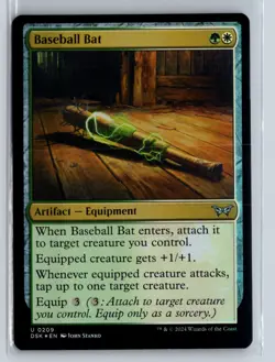 FOIL Baseball Bat Duskmourn Uncommon - MTG Magic the Gathering Card - Image 1