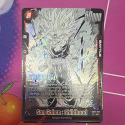 Dragon Ball Super Son Gohan: Childhood SR Foil Battle Card SB02-008 50000 HP - Image 1