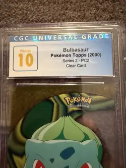 2000 Pokemon Topps Bulbasaur Series 2 Clear Cards #PC2 CGC 10 Gem Mint - Image 2