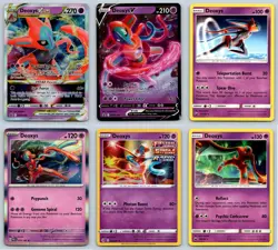 (6) Deoxys VStar Pokemon Card Lot V SWSH266 SWSH268 Promo Holo Rare SM Set - Image 1