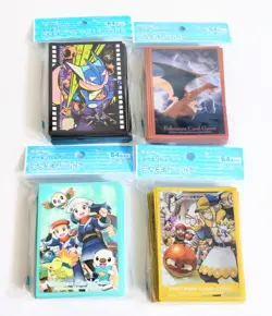 Pokemon Card Game Official Deck Shield Sleeves 64ct Set of 4 Designs New Japan - Image 1