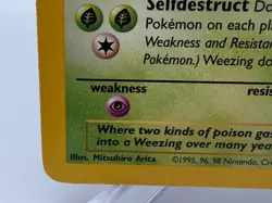 Weezing 45/62 Pokemon TCG 1st Edition Fossil NM Vintage 1999 Card - Image 5