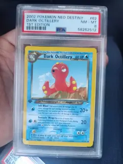 1ST EDITION Dark Octillery Neo Destiny 62/105 Pokemon Card PSA 8! - Image 1