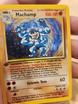 Machamp 8/102 Holo 1st Edition Base Set Rare 1999 Pokemon Card LP - Image 4