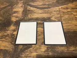 2X MTG Blank MISPRINT Error Filler Card White Front Black Border MTG Back NM - Image 1