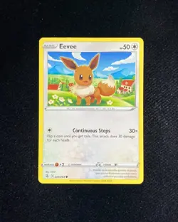 2021 Pokemon TCG English Trading Card Fusion Strike 205/264 Eevee Holo RB60 - Image 1