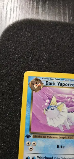 Pokemon Dark Vaporeon Card #45/82 1st Edition NM Non Holo 2000 - Image 3