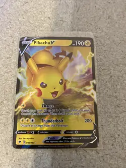 Pikachu V - 043/185 - Ultra Rare Pokemon TCG Card - Image 1