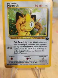 The Pokemon Company Meowth 10/53 Wotc Promo Holo Basic 50 HP English Card NM - Image 1