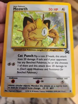 The Pokemon Company Meowth 10/53 Wotc Promo Holo Basic 50 HP English Card NM - Image 2