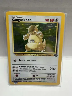 Pokemon Kangaskhan 5/64 Jungle Holo Rare 90 HP Unlimited Edition Card 1999 - Image 1