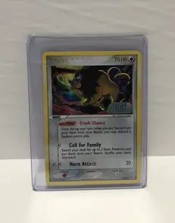 Pokemon Card - Tauros (12/100) EX Crystal Guardians Stamped - Reverse Holo - - Image 1