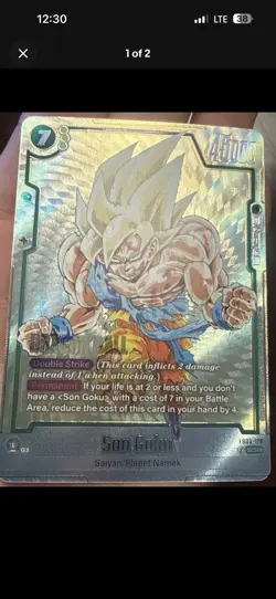 Son Goku FB05-119 Gold Manga Rare Dragon Ball Card Fusion World - Image 3