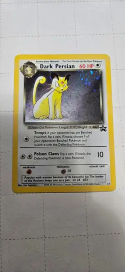 Dark Persian Wizards Promo 17 Nintendo Power Magazine Pokemon Card Factory Flaw - Image 1