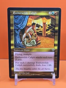 🟡🟡🟡 (4) 1996 MAGIC THE GATHERING EMBERWILDE CALIPH MIRAGE UNPLAYED 🟡🟡🟡 - Image 3
