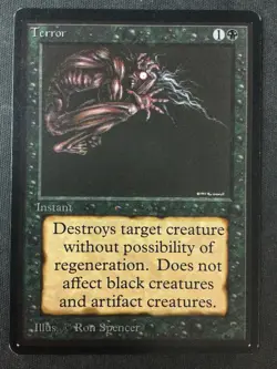 MTG Beta Edition Terror LP NO RESERVE AUCTION! MAGIC THE GATHERING - Image 1